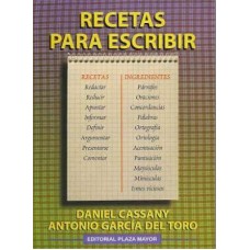 RECETAS PARA ESCRIBIR