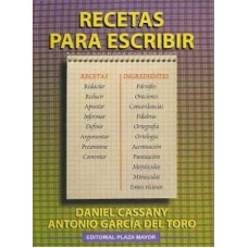 RECETAS PARA ESCRIBIR